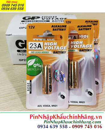 COMBO 01hộp=10vỉ Pin Remote điều khiển 12v GP High Voltage GNP-A23AF _Giá chỉ 140.000đ/Hộp